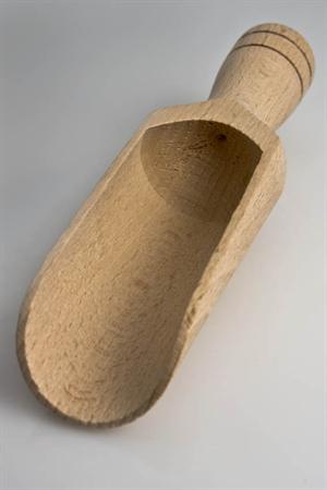 Tr�skovl, 18 cm lang, h�nddrejet